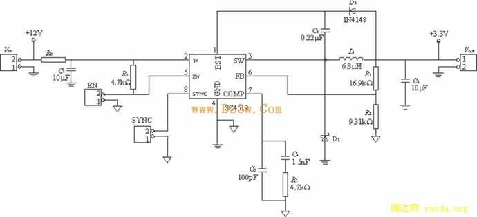 ͼ22 һּ򵥽ѹʽصԴ12V룬3.3V/3A